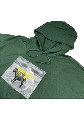 Virginity Rocks x Danny Duncan Men's Pullover Hoodie Sweatshirt Green • Large